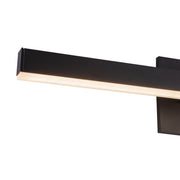 Kuzco Vega 23in 1-Light LED Vanity Light | Slim Black Metal and White Acrylic | Bathroom Vanity & Bedroom | Model VL10323-BK