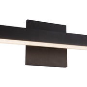 Kuzco Vega 23in 1-Light LED Vanity Light | Slim Black Metal and White Acrylic | Bathroom Vanity & Bedroom | Model VL10323-BK