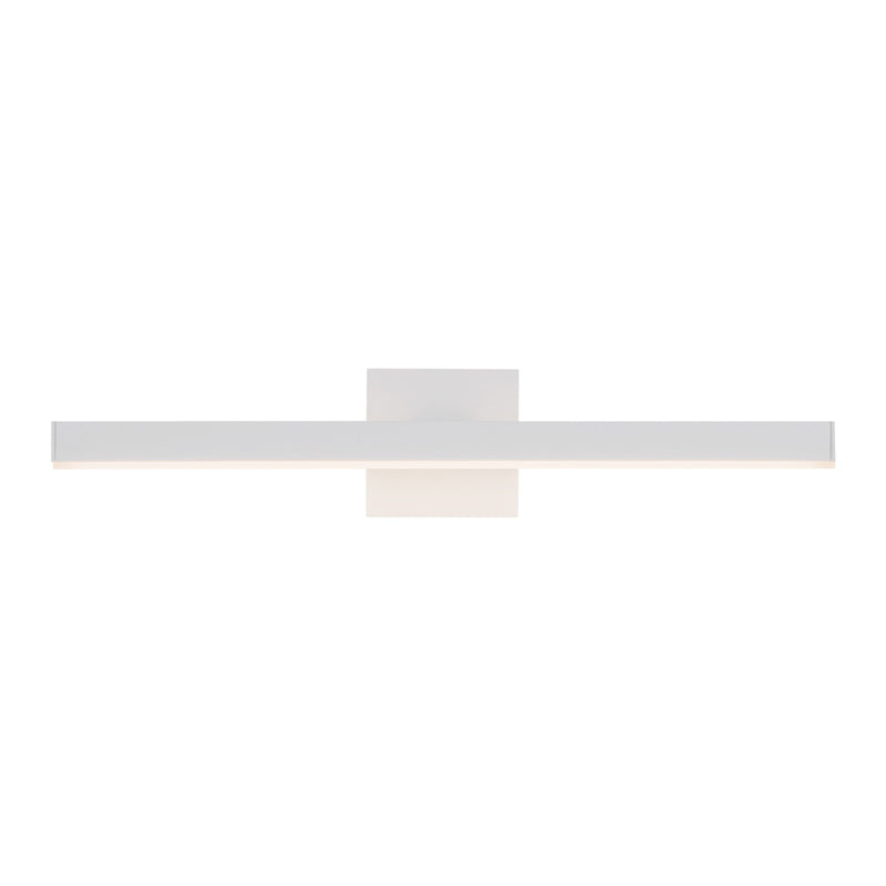 Kuzco Vega 23in 1-Light Vanity Light | Modern White and White Acrylic Diffuser | Bathroom & Bedroom | 23 x 1.38 x 3.25 in | Model VL10323-WH