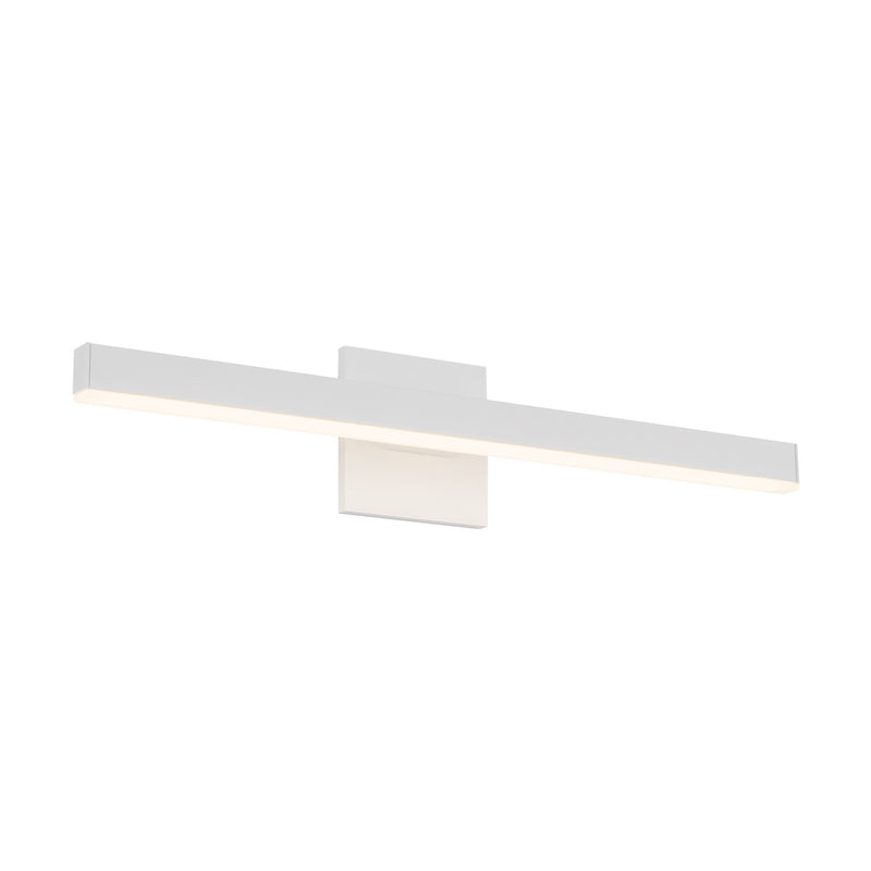 Kuzco Vega 23in 1-Light Vanity Light | Modern White and White Acrylic Diffuser | Bathroom & Bedroom | 23 x 1.38 x 3.25 in | Model VL10323-WH