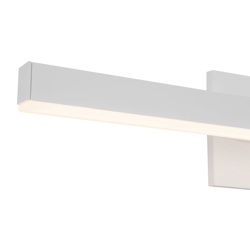Kuzco Vega 23in 1-Light Vanity Light | Modern White and White Acrylic Diffuser | Bathroom & Bedroom | 23 x 1.38 x 3.25 in | Model VL10323-WH