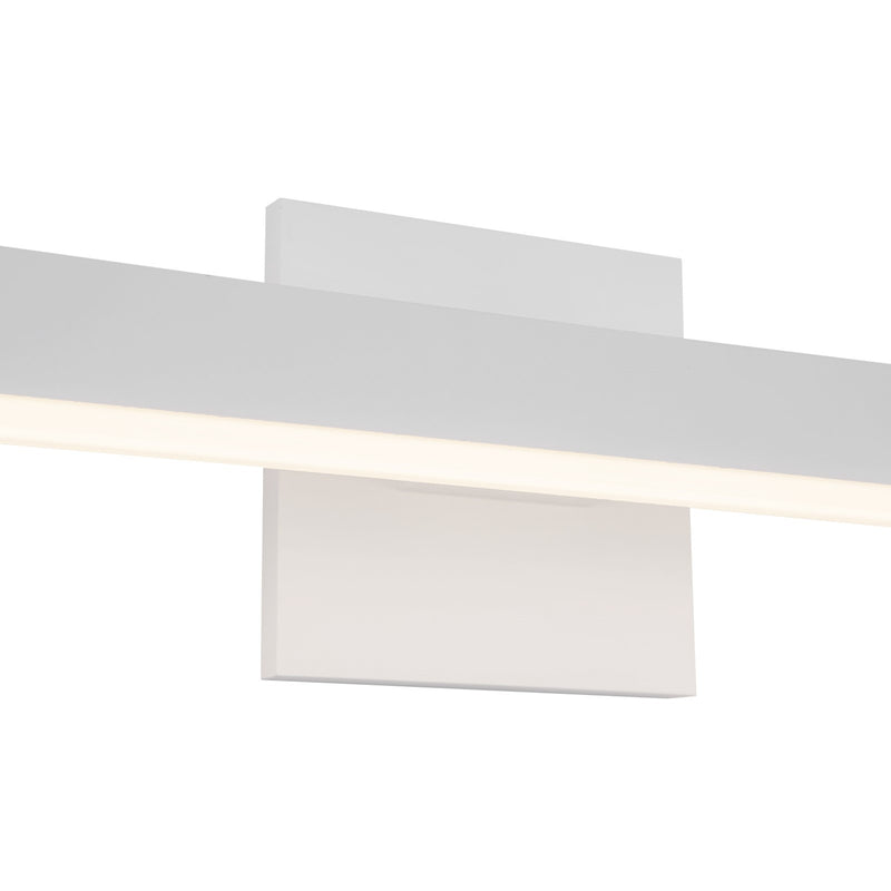 Kuzco Vega 23in 1-Light Vanity Light | Modern White and White Acrylic Diffuser | Bathroom & Bedroom | 23 x 1.38 x 3.25 in | Model VL10323-WH