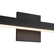 Kuzco Vega 37in LED Vanity Light | Black Frame with White Acrylic Diffuser | Bathroom & Bedroom Vanity | 2000lm, 3000K, Dimmable | Model VL10337-BK