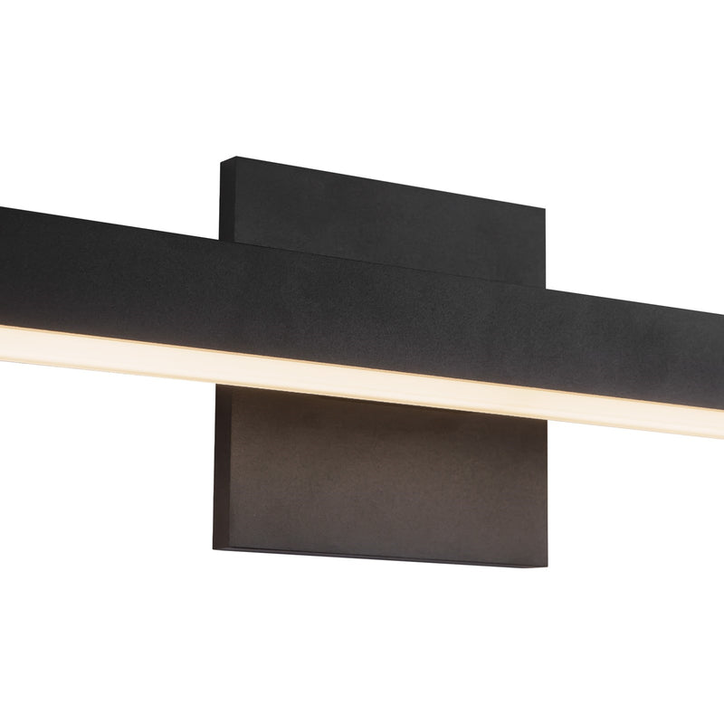 Kuzco Vega 37in LED Vanity Light | Black Frame with White Acrylic Diffuser | Bathroom & Bedroom Vanity | 2000lm, 3000K, Dimmable | Model VL10337-BK