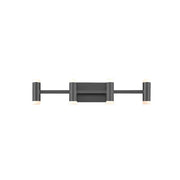 Kuzco Brazen 27in 1-Light LED Vanity Light | Modern Black and Frosted Acrylic | Bathroom Vanity & Damp Location | 4250lm 3000K | Model VL16727-BK