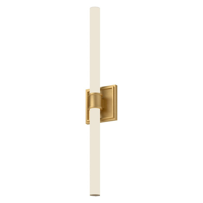 Kuzco Rona 24in 1-Light LED Vanity | Modern Brushed Gold and Opal Glass | Bathroom Vanity Light | 4.5 x 24 x 2.75 in | Model VL17024-BG