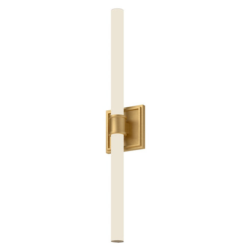 Kuzco Rona 24in 1-Light LED Vanity | Modern Brushed Gold and Opal Glass | Bathroom Vanity Light | 4.5 x 24 x 2.75 in | Model VL17024-BG