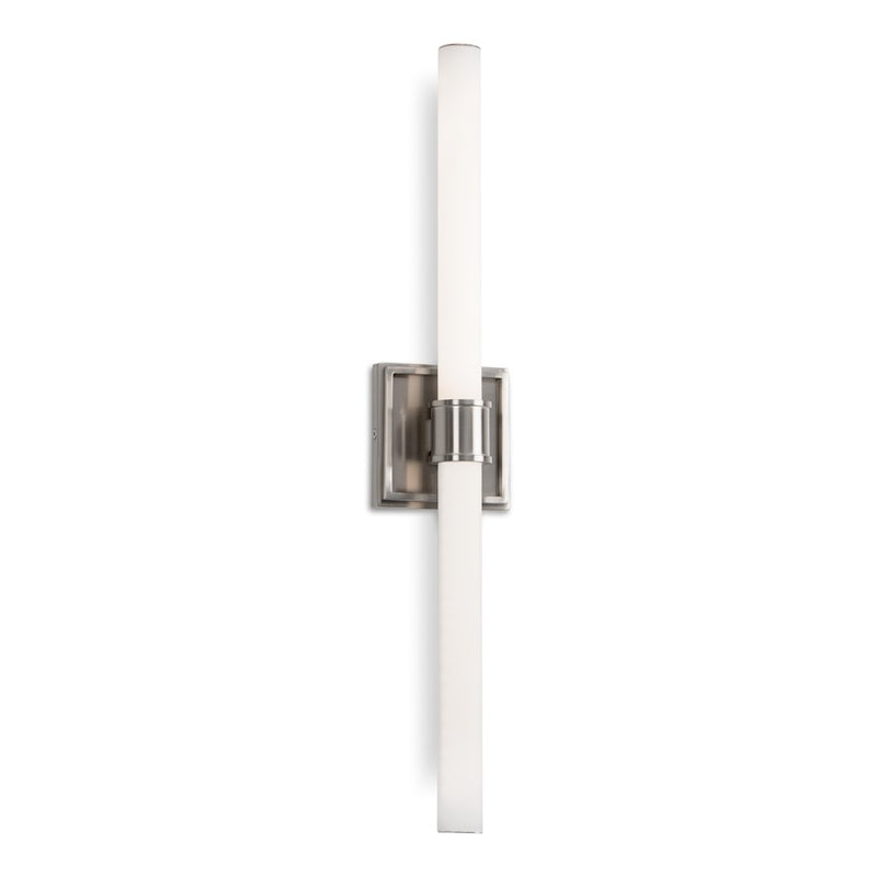 Kuzco Rona 24in 1-Light LED Vanity Light | Brushed Nickel and Opal Glass | Bathroom Vanity & Hallway Light | 4.5 x 24 x 2.75 in | Model VL17024-BN