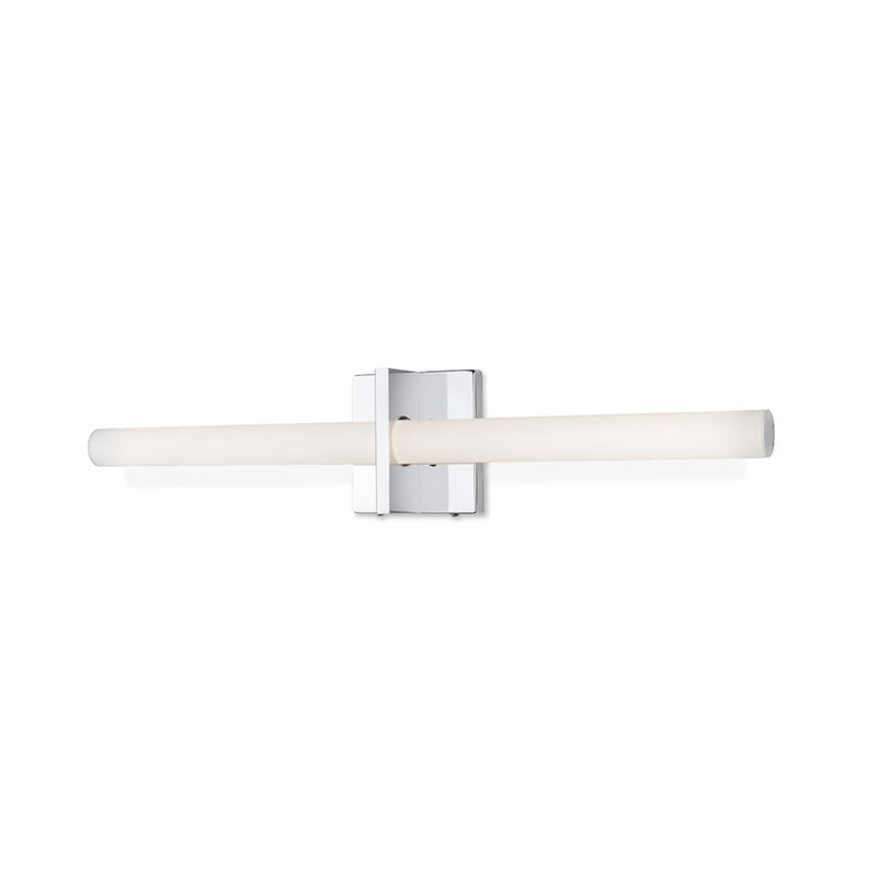 Kuzco Camden 24in LED Vanity | Modern Chrome and Opal Glass | Bathroom Vanity Light | 24 x 4.5 in, 2400lm, 3000K, Dimmable | Model VL17324-CH