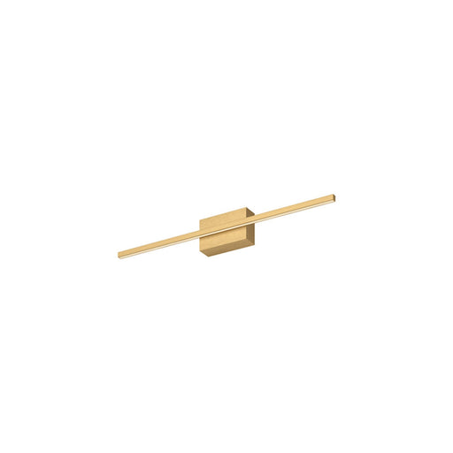 Kuzco Vega Minor 24in 1-Light LED Vanity | Modern Brushed Gold Aluminum and White Acrylic | Bathroom Vanity Light | 24 x 3 in | Model VL18224-BG