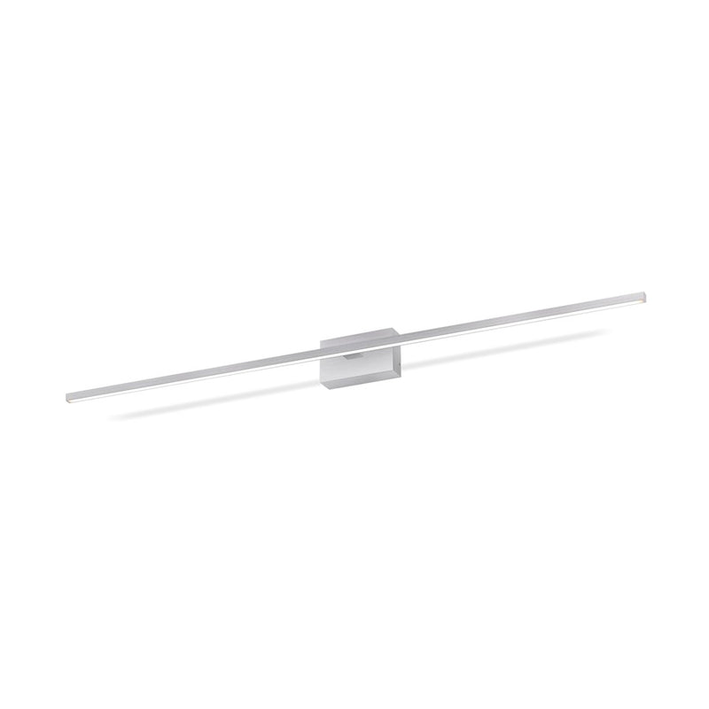 Kuzco Vega Minor 48in 1-Light LED Vanity Light | Modern Brushed Nickel and White Acrylic Diffuser | Bathroom Vanity | Model VL18248-BN