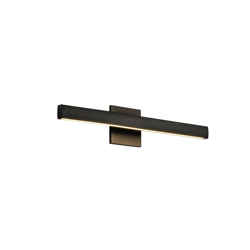 Kuzco Vera 23in 1-Light LED Vanity Light | Modern Black Aluminum and White PC Diffuser | Bathroom Vanity | 22.88 x 22.88 x 4.75 in | Model VL20323-BK