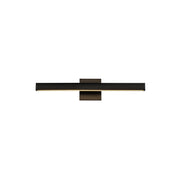 Kuzco Vera 23in 1-Light LED Vanity Light | Modern Black Aluminum and White PC Diffuser | Bathroom Vanity | 22.88 x 22.88 x 4.75 in | Model VL20323-BK