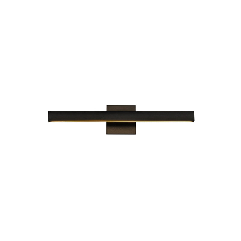Kuzco Vera 23in 1-Light LED Vanity Light | Modern Black Aluminum and White PC Diffuser | Bathroom Vanity | 22.88 x 22.88 x 4.75 in | Model VL20323-BK