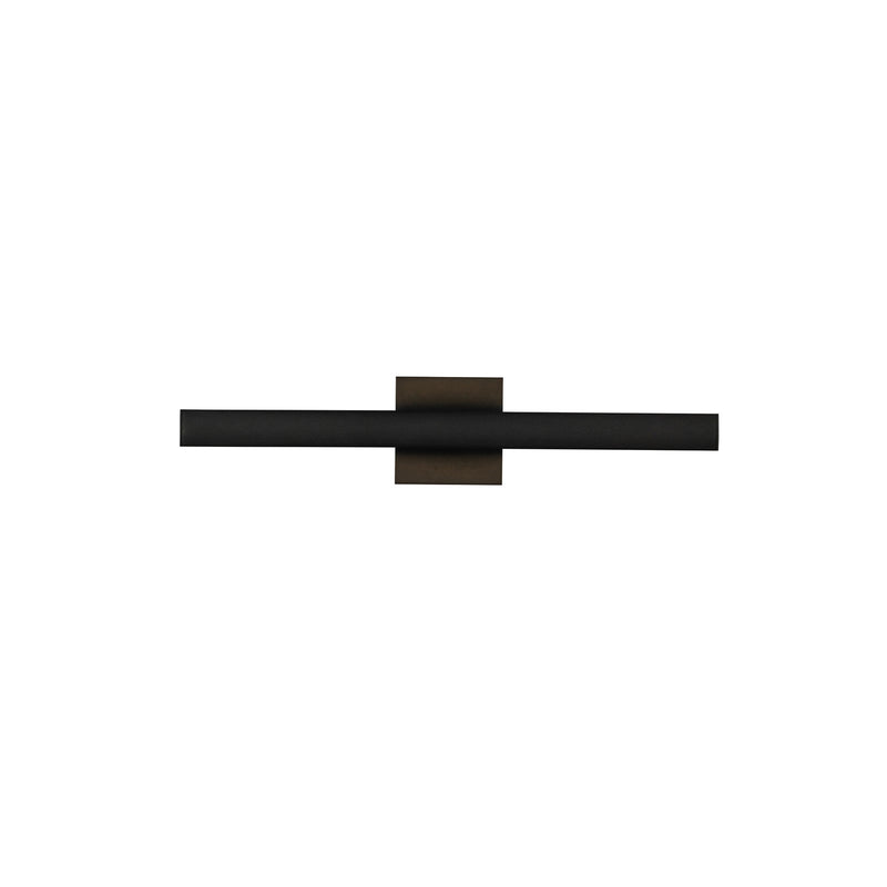 Kuzco Vera 23in 1-Light LED Vanity Light | Modern Black Aluminum and White PC Diffuser | Bathroom Vanity | 22.88 x 22.88 x 4.75 in | Model VL20323-BK