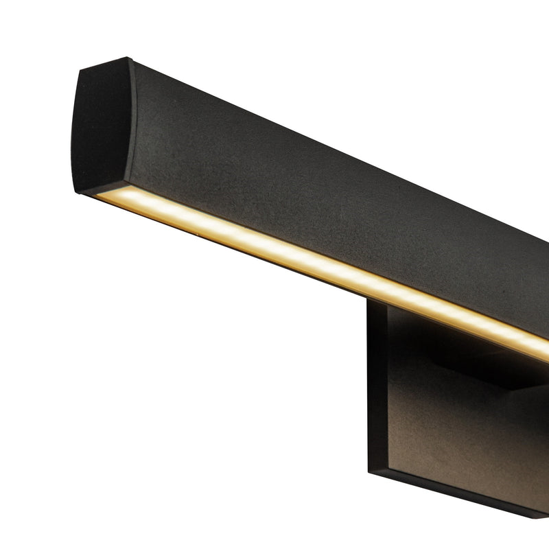 Kuzco Vera 23in 1-Light LED Vanity Light | Modern Black Aluminum and White PC Diffuser | Bathroom Vanity | 22.88 x 22.88 x 4.75 in | Model VL20323-BK