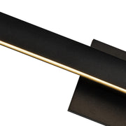 Kuzco Vera 23in 1-Light LED Vanity Light | Modern Black Aluminum and White PC Diffuser | Bathroom Vanity | 22.88 x 22.88 x 4.75 in | Model VL20323-BK