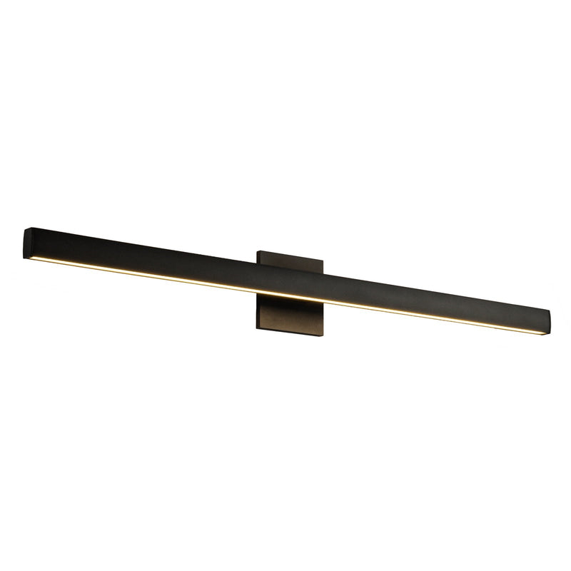 Kuzco Vera 38in 1-Light LED Vanity Light | Black Aluminum and White PC Diffuser | Bathroom Vanity | 2600lm 3000K 90CRI Dimmable | Model VL20338-BK