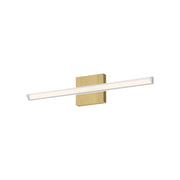 Kuzco Saphir 23in 1-Light LED Vanity Light | Modern Brushed Gold and Clear Frosted Acrylic | Bathroom & Powder Room | Model VL27523-BG