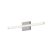 Kuzco Saphir 23in LED Vanity | Chrome Aluminum and Clear Frosted Acrylic | Bathroom Vanity & Powder Room | 23.12 x 4.75 x 2.62 in | Model VL27523-CH