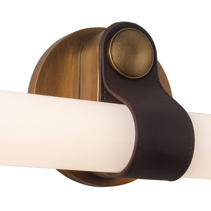 Kuzco Ledger Dimmable LED 20" Brass Dimmable LED Bathroom, Vintage Brass