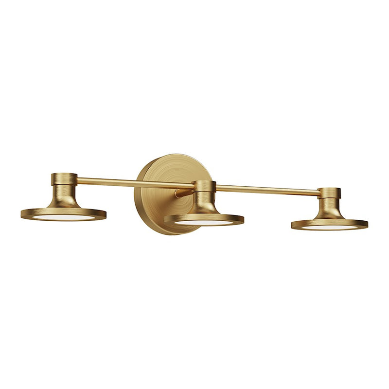 Kuzco Issa 21in 1-Light LED Vanity Light | Modern Brushed Gold Aluminum and Frosted Acrylic | Bathroom Vanity | Model VL418021BG