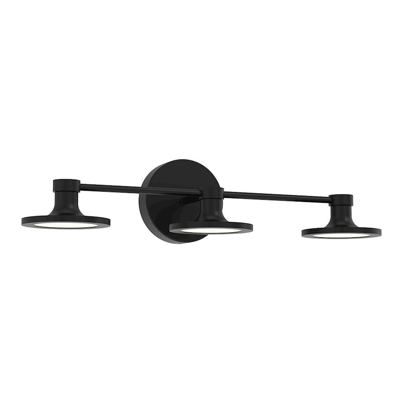 Kuzco Issa 21in 1-Light LED Vanity Light | Modern Matte Black Aluminum and Frosted Acrylic | Bathroom Vanity & Powder Room | Model VL418021MB