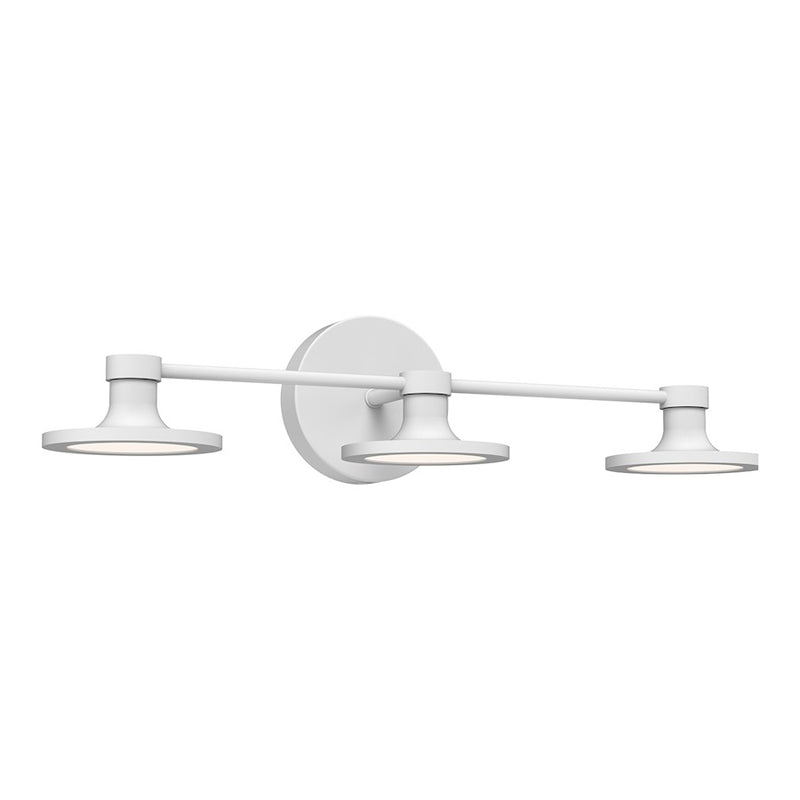 Kuzco Issa 21in 1-Light LED Vanity Light | White Aluminum and Frosted Acrylic | Bathroom Vanity | 20.5 x 5.12 x 6.88 in | Model VL418021WH