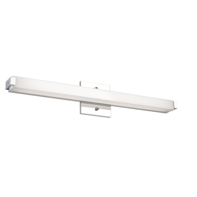 Kuzco Latitude-Slim 21in LED Vanity Light | Chrome and White Acrylic Diffuser | Bathroom Vanity | 21 x 4.5 x 2 in, 1600lm 3000K | Model VL4721-CH