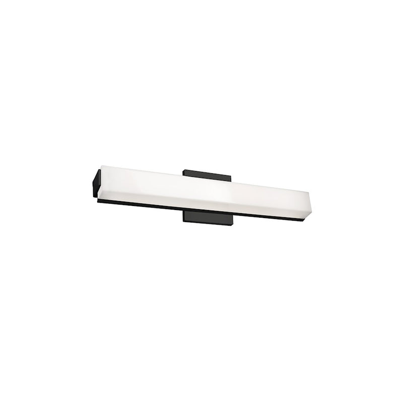 Kuzco Latitude 21in LED Vanity Light | Black and White Acrylic Diffuser | Bathroom & Powder Room | 20.75 x 2.75 x 3.12 in | Model VL47221-BK