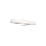 Kuzco Latitude 21in 1-Light LED Vanity Light | Chrome and White Acrylic Diffuser | Bathroom Vanity | 20.75 x 2.75 x 3.12 in | Model VL47221-CH