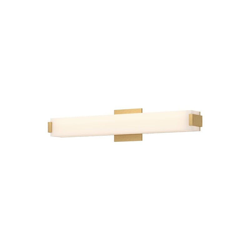 Kuzco Latitude 25in 1-Light LED Vanity Light | Modern Brushed Gold and White Acrylic Diffuser | Bathroom Vanity & Powder Room | Model VL47225-BG