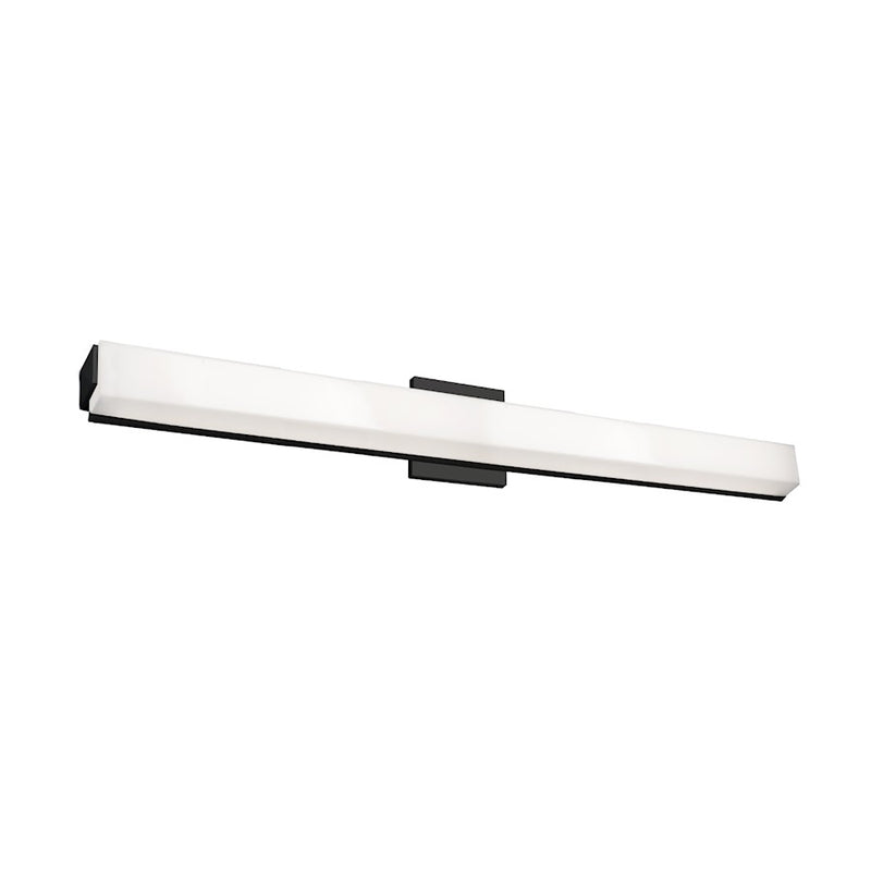 Kuzco Latitude 37in LED Vanity Light | Black and White Acrylic Diffuser | Bathroom & Powder Room | Model VL47237-BK