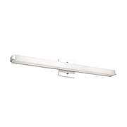 Kuzco Latitude-Slim 25in 1-Light LED Vanity Light | Modern Chrome and White Acrylic | Bathroom Vanity & Powder Room | 2400lm 3000K | Model VL4725-CH