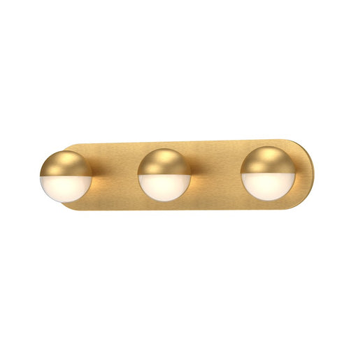 Kuzco Pluto 21in 1-Light LED Vanity Light | Modern Brushed Gold and Frosted Clear Glass | Bathroom Vanity | 21 x 5 in | Model VL47321-BG