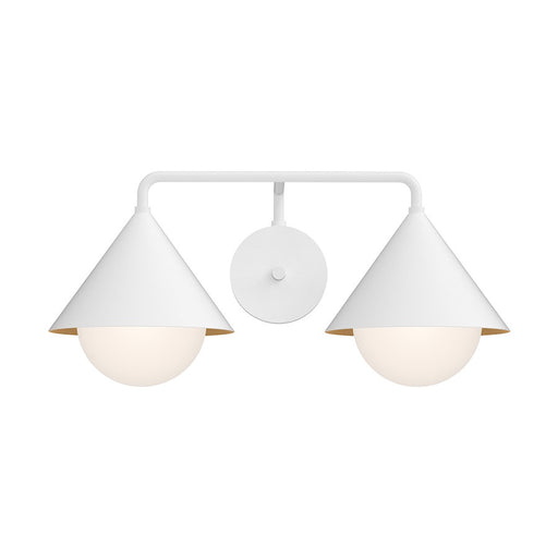 Kuzco Remy 21in 2-Light Vanity Light | Japanese-Inspired White and Opal Matte Glass | Bathroom Vanity & Powder Room | Model VL485221WHOP