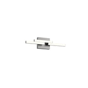 Kuzco Anello Minor 18in 1-Light LED Vanity Light | Brushed Nickel and Frosted Acrylic | Bathroom & Powder Room | 1190lm, 3000K | Model VL52718-BN