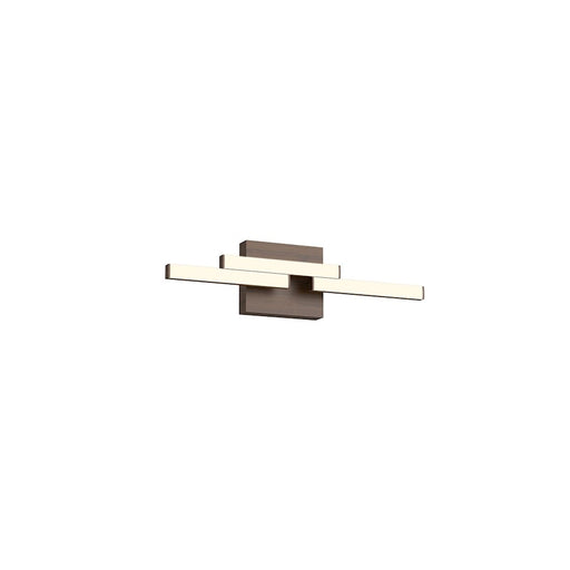 Kuzco Anello Minor 18in 1-Light Vanity | Modern Walnut and Frosted Acrylic | Bathroom Vanity Light | 18.12 x 1.75 x 2.75 in | Model VL52718-WT