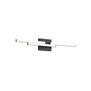Kuzco Anello Minor 27in LED Vanity Light | Architectural Black Metal with Frosted Acrylic Diffuser | Bathroom & Vanity | Model VL52727-BK