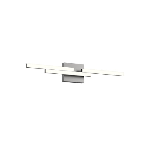Kuzco Anello Minor 27in LED Vanity Light | Brushed Nickel and Frosted Acrylic Diffuser | Bathroom Vanity Light | 1700lm 3000K | Model VL52727-BN