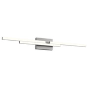 Kuzco Anello Minor 38in 1-Light LED Vanity Light | Brushed Nickel and Frosted Acrylic | Bathroom Vanity | 38 x 1.75 in | Model VL52738-BN
