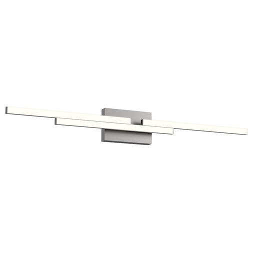 Kuzco Anello Minor 38in 1-Light LED Vanity Light | Brushed Nickel and Frosted Acrylic | Bathroom Vanity | 38 x 1.75 in | Model VL52738-BN