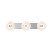 Kuzco Samar 32in 3-Light Vanity Light | Modern Chrome Steel and Opal Glass | Bathroom Vanity & Powder Room | Model VL57532-CH-OP