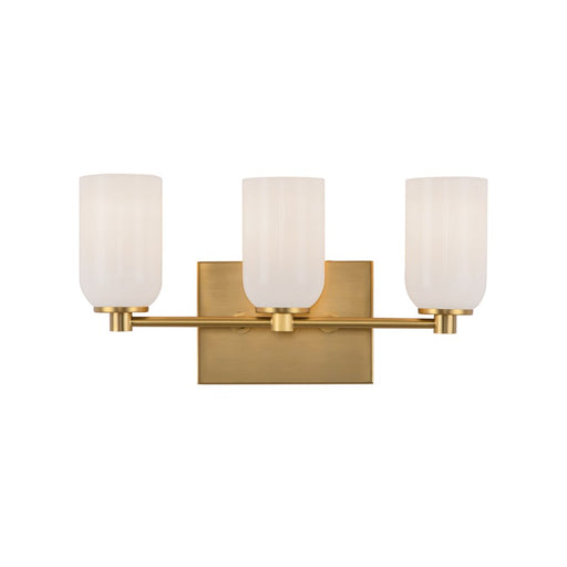Kuzco Nola Socket 18" Vanity Light, Gold/Glossy Opal Glass - VL57718-BG-GO