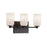Kuzco Nola 18" Socket Vanity Light, Black/Glossy Opal Glass