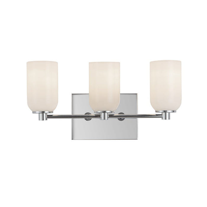 Kuzco Nola 18" Socket Vanity Light, Chrome/Glossy Opal Glass - VL57718-CH-GO