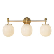 Kuzco Cherise 29" Gold, Brushed Gold/Glossy Ribbed Opal Glass - VL579328BGGR
