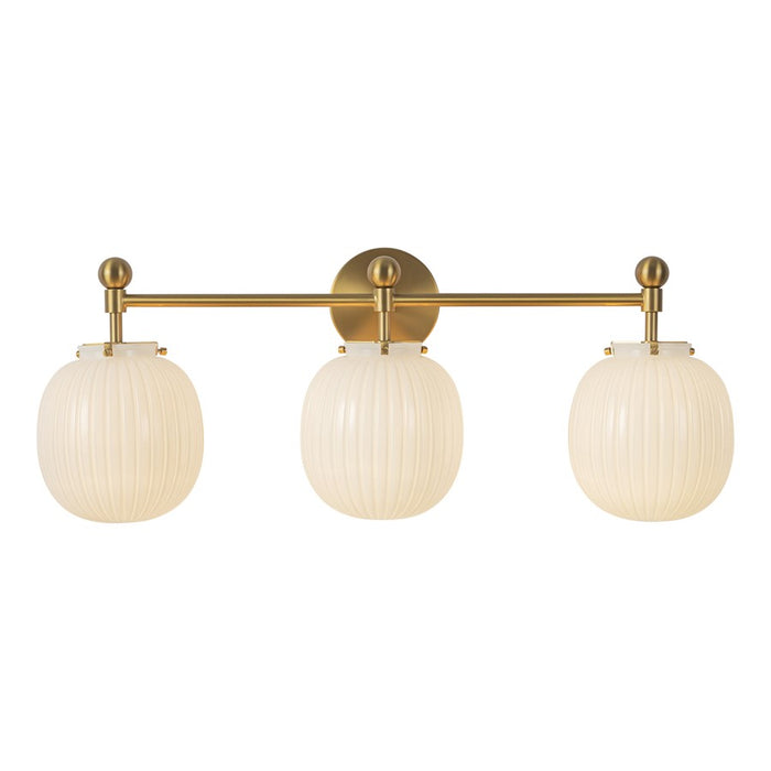 Kuzco Cherise 29" Gold, Brushed Gold/Glossy Ribbed Opal Glass - VL579328BGGR