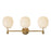 Kuzco Cherise 29" Gold, Brushed Gold/Glossy Ribbed Opal Glass