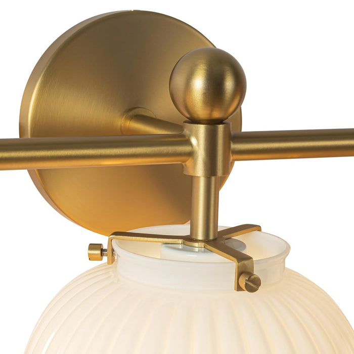 Kuzco Cherise 29" Gold, Brushed Gold/Glossy Ribbed Opal Glass